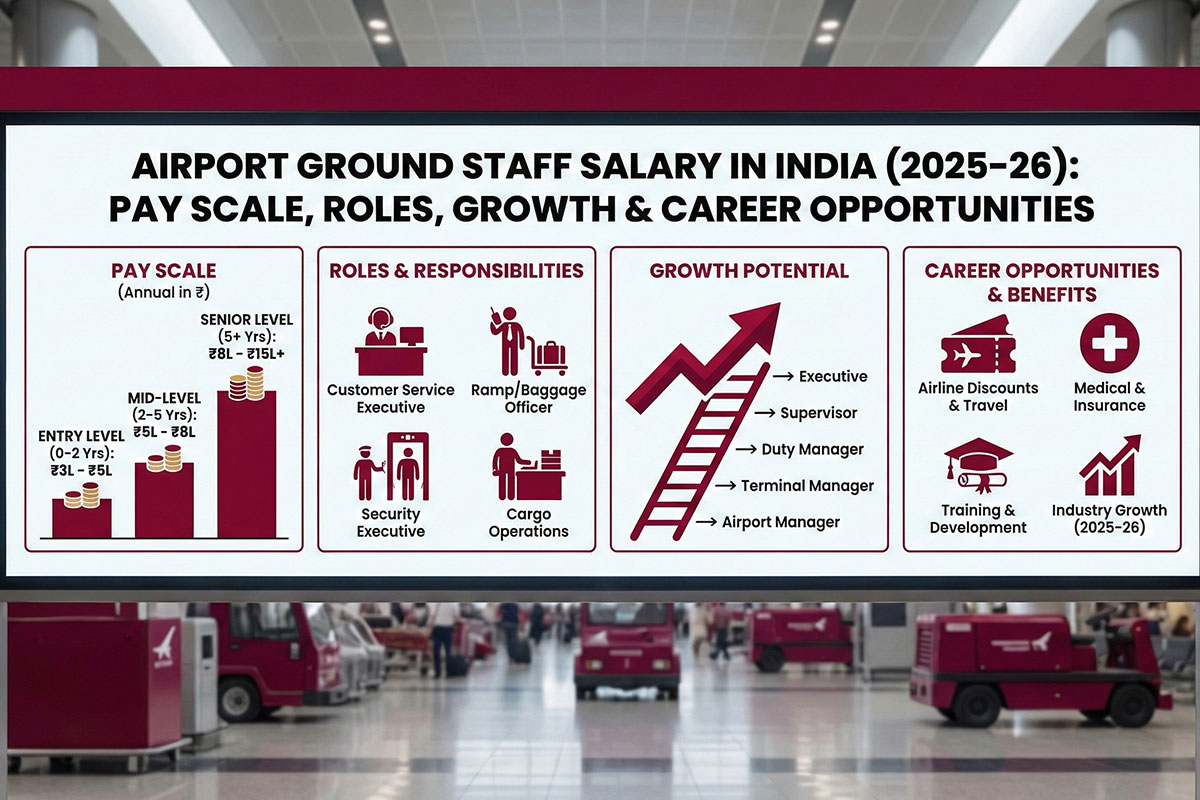 Airport Ground Staff Salary in India (2025–26)